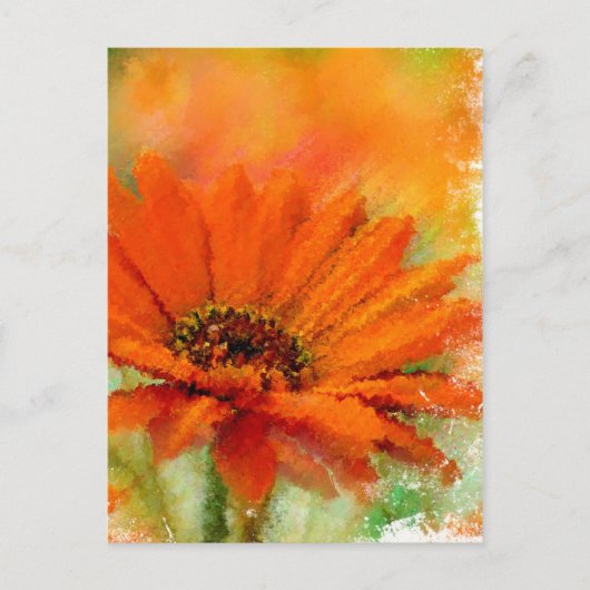 Orange Blume Postkarte (Vorderseite)