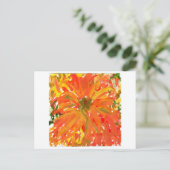 Orange Blume Postkarte (Stehend Vorderseite)