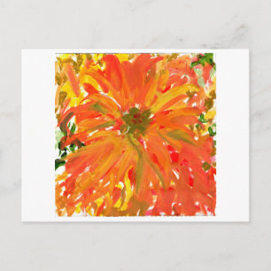 Orange Blume Postkarte
