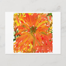 Orange Blume Postkarte