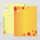 Orange Blume Postkarte (Vorne/Hinten)