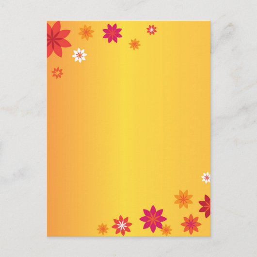 Orange Blume Postkarte (Vorderseite)