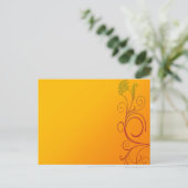 Orange Blume Postkarte (Stehend Vorderseite)