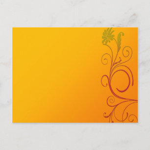 Orange Blume Postkarte