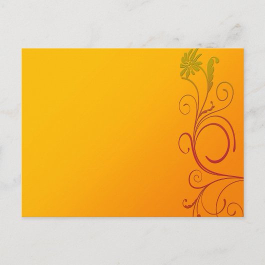 Orange Blume Postkarte (Vorderseite)