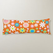 Orange Blume Power Seitenschläferkissen (Rückseite)