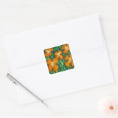 Orange Blume Quadratischer Aufkleber (Umschlag)