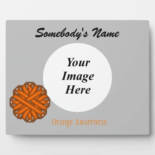 Orange Blume Ribbon Template von Kenneth Yoncich Fotoplatte (Vorderseite)