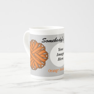 Orange Blume Ribbon Template von Kenneth Yoncich Porzellantasse