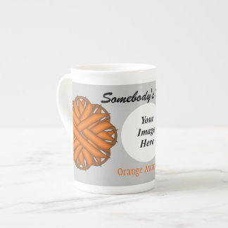 Orange Blume Ribbon Template von Kenneth Yoncich Porzellantasse