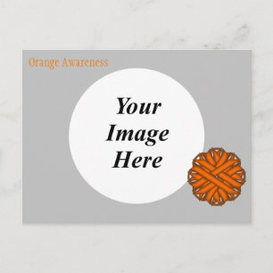 Orange Blume Ribbon Template von Kenneth Yoncich Postkarte
