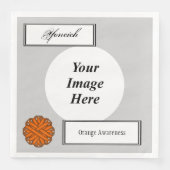 Orange Blume Ribbon Template von Kenneth Yoncich Serviette (Vorderseite)