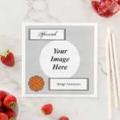 Orange Blume Ribbon Template von Kenneth Yoncich Serviette (Beispiel)