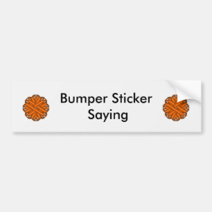 Orange Blume Ribbon von Kenneth Yoncich Autoaufkleber