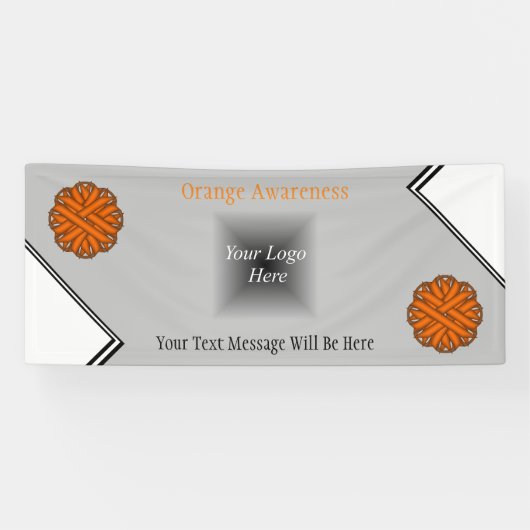 Orange Blume Ribbon von Kenneth Yoncich Banner (Horizontal)