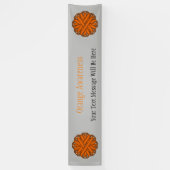 Orange Blume Ribbon von Kenneth Yoncich Banner (Vertikal)