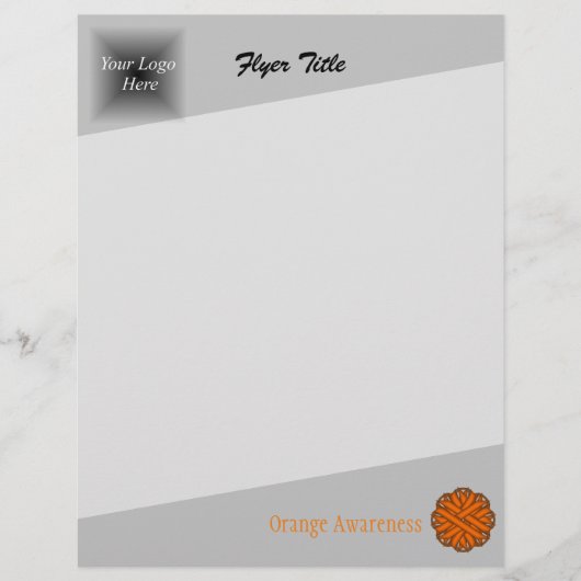 Orange Blume Ribbon von Kenneth Yoncich Flyer (Vorne)