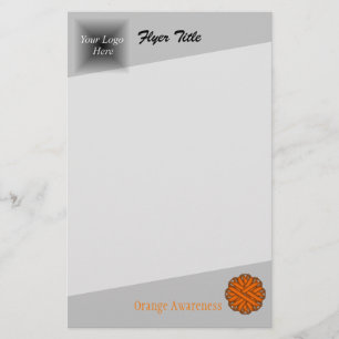 Orange Blume Ribbon von Kenneth Yoncich Flyer