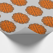 Orange Blume Ribbon von Kenneth Yoncich Geschenkpapier (Ecke)