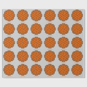 Orange Blume Ribbon von Kenneth Yoncich Geschenkpapier (Flach)