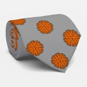 Orange Blume Ribbon von Kenneth Yoncich Krawatte (Gerollt)