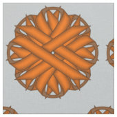 Orange Blume Ribbon von Kenneth Yoncich Stoff (Nahaufnahme)