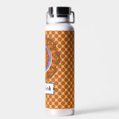 Orange Blume Ribbon von Kenneth Yoncich Trinkflasche (Rückseite)