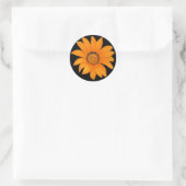 Orange-Blume Runder Aufkleber (Tasche)