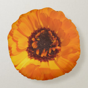 Orange Blume Rundkissen Rundes Kissen