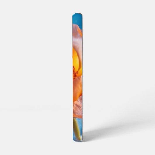 Orange Blume Samsung Galaxy Hülle (Linke Seite)