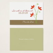 Orange Blume Save the Date (Vorne & Hinten)