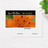 Orange Blume Save the Date Hochzeitskarte (Schreibtisch)