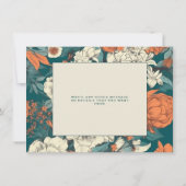 Orange Blume Save the Date Karte (Rückseite)