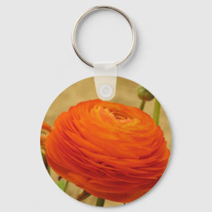 Orange Blume Schlüsselanhänger
