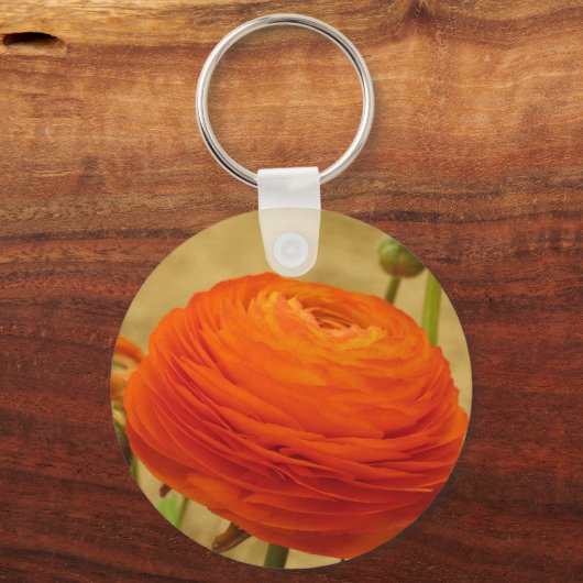 Orange Blume Schlüsselanhänger (Vorderseite)