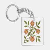 ORANGE BLUME SCHLÜSSELANHÄNGER (Vorderseite links)