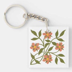 ORANGE BLUME SCHLÜSSELANHÄNGER