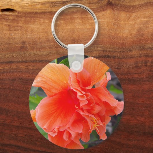 Orange Blume Schlüsselanhänger (Rückseite)