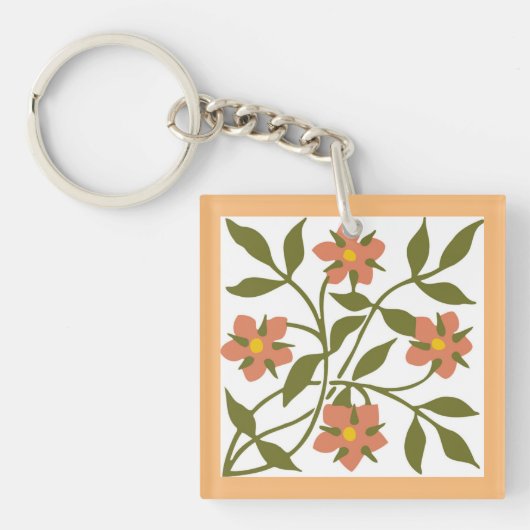 ORANGE-BLUME SCHLÜSSELANHÄNGER (Vorderseite)