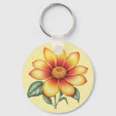 Orange Blume Schlüsselanhänger (Vorderseite)