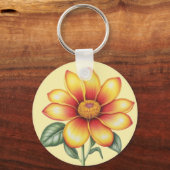 Orange Blume Schlüsselanhänger (Rückseite)