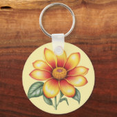 Orange Blume Schlüsselanhänger (Vorderseite)