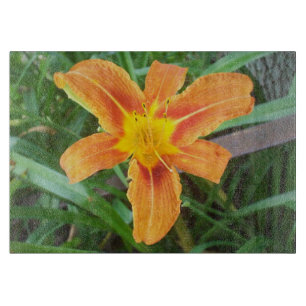 Orange Blume Schneidebrett