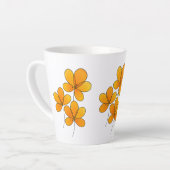 Orange Blume - Schönes Blumendesign für Tasse, Milchtasse (Linke Ecke)