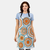 Orange Blume Schürze (Getragen)