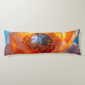 Orange Blume Seitenschläferkissen (Rückseite)