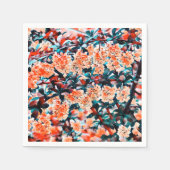 Orange Blume Serviette (Vorderseite)