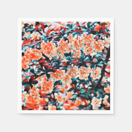 Orange Blume Serviette