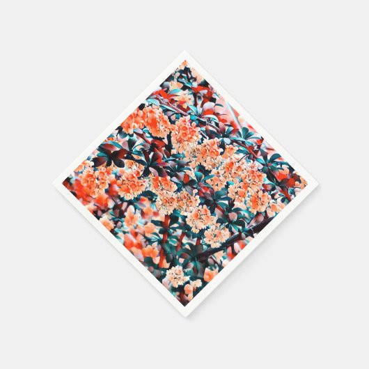 Orange Blume Serviette (Ecke)