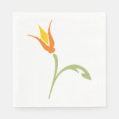 Orange Blume Serviette (Vorderseite)